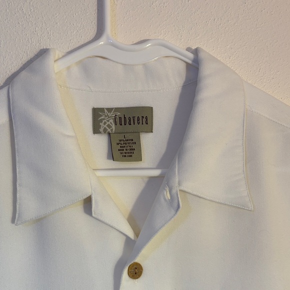 Cubavera white Large Short Sleeve Shirt with Embroidery - Picture 4 of 7